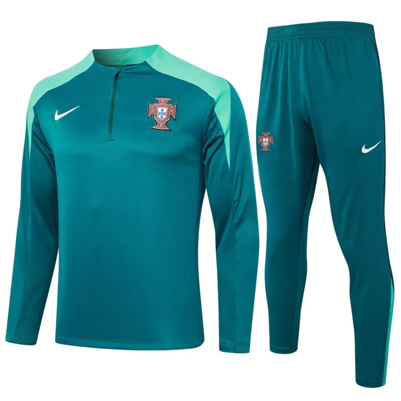 Portugal's 2024/25 long-sleeved sportswear + pants - green