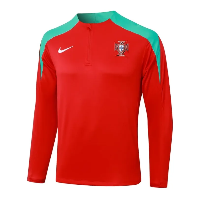 Portugal's 2024/25 long-sleeved sportswear + pants - red