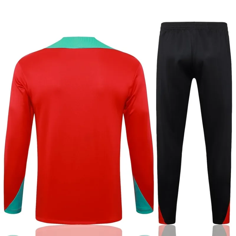 Portugal's 2024/25 long-sleeved sportswear + pants - red
