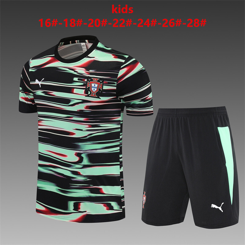 Portugal 2025/26 Kids Training Set black green