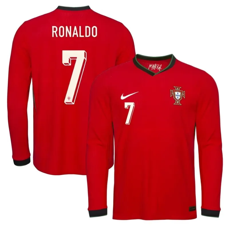 Portugal RONALDO 2025/26 Home Long-Sleeved Jersey - Red