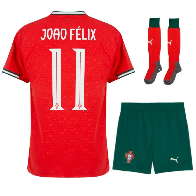 Portugal JOAO FÉLIX Kids' Kit 2025/26 Home - Red