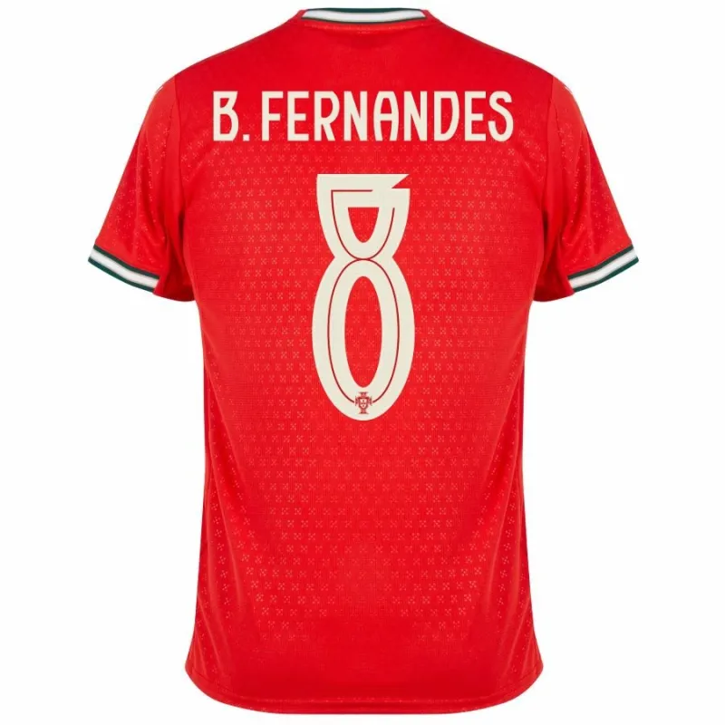 Portugal B. FERNANDES 2025/26 Home Kit - Red