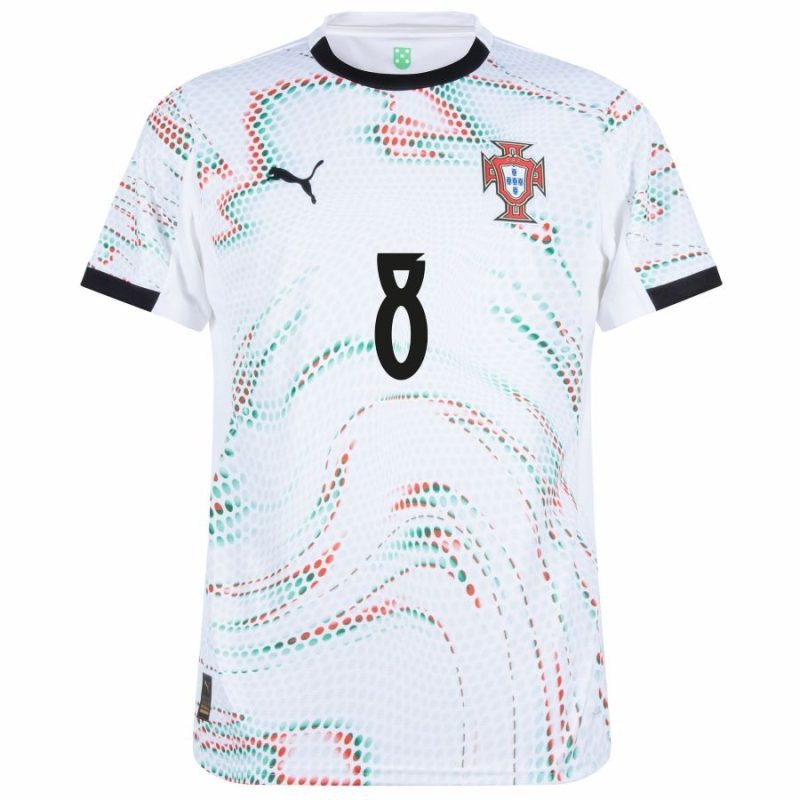 Portugal B.FERNANDES 2025/26 Away Kit - White