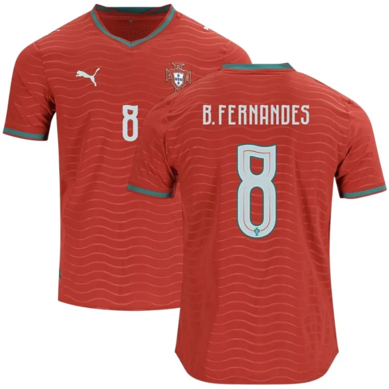 Portugal B.FERNANDES 2026/27 Home Kit - Red