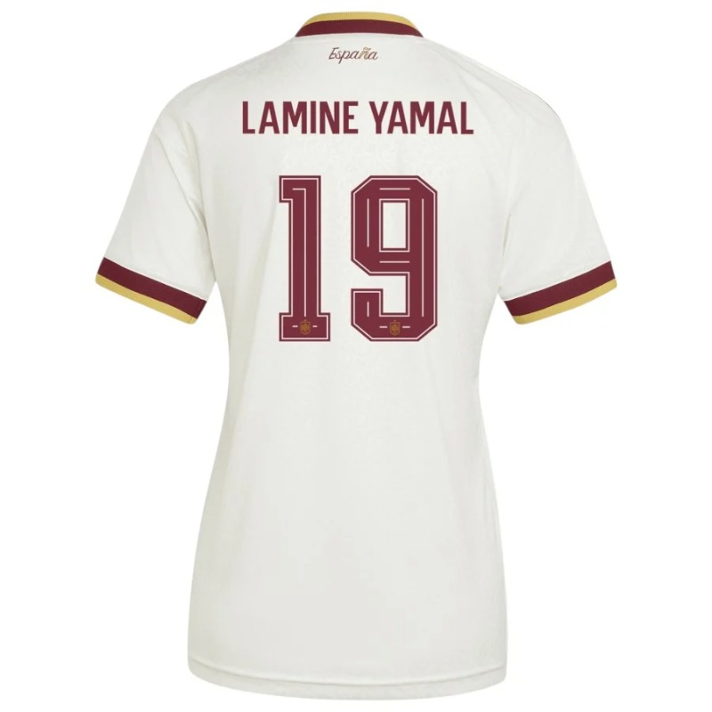 Espagne LAMINE YAMAL 2026/27 maillot extérieur femme blanc