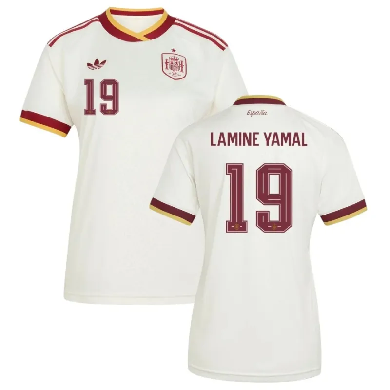 Espagne LAMINE YAMAL 2026/27 maillot extérieur femme blanc