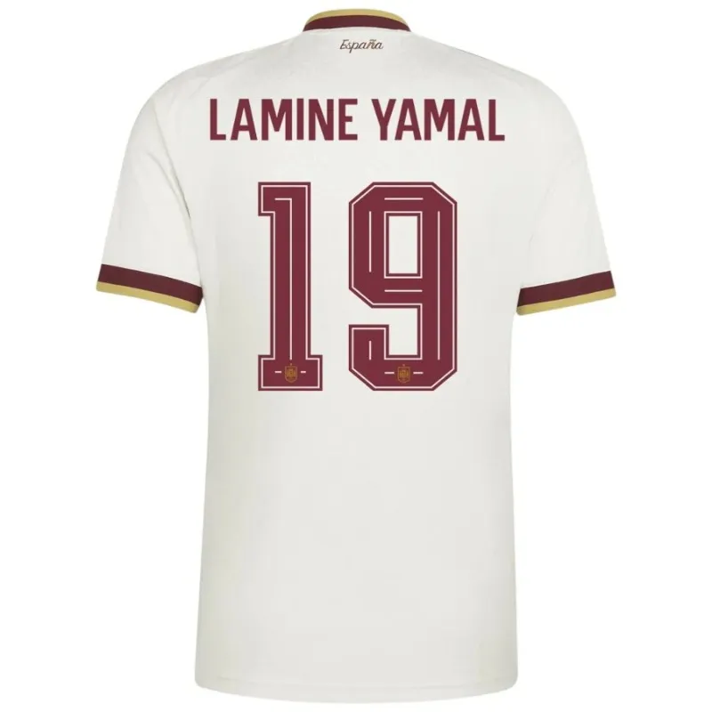 Spagna LAMINE YAMAL 2026/27 maglia trasferta bianca