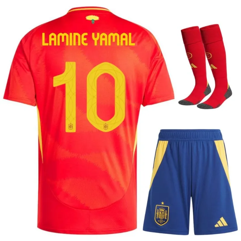 Yamal's Spanien 2024/25 Heim-Kinder-Trikotsatz - Rot