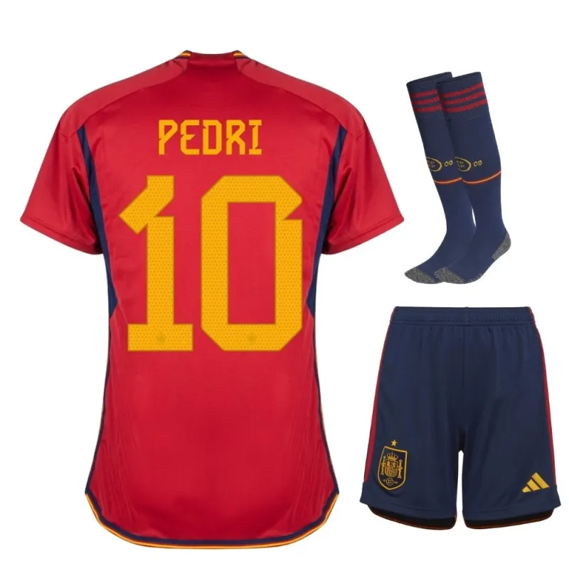 Camisa infantil de casa de España 2023/24 de Pedri - Roja