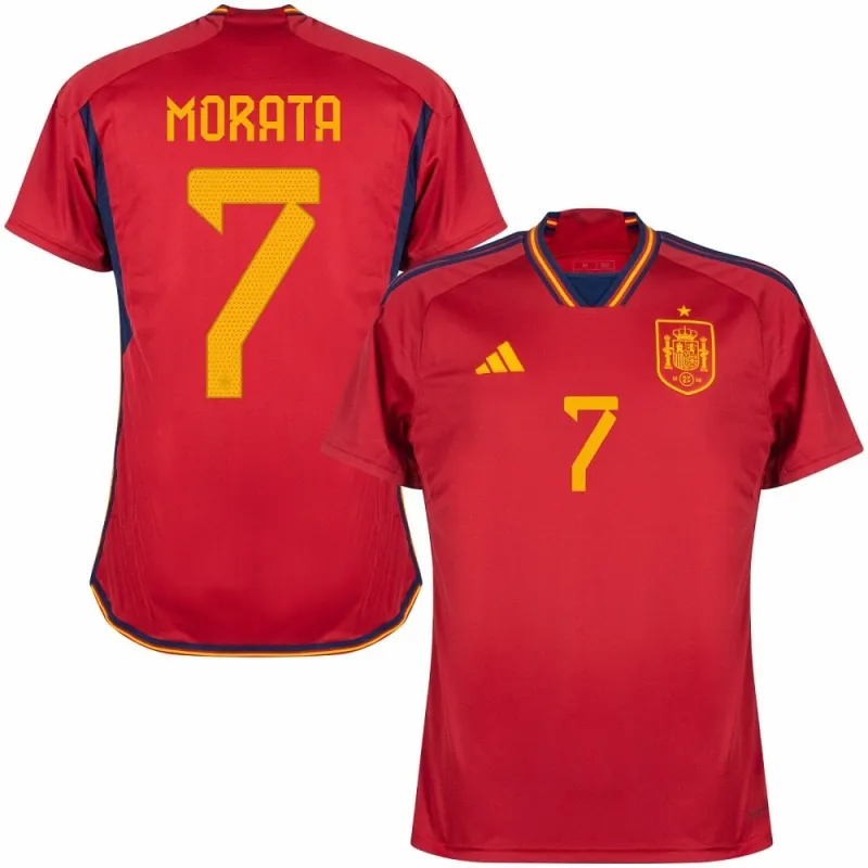 Morata's Spain 2022 FIFA World Cup Home Jersey - Red