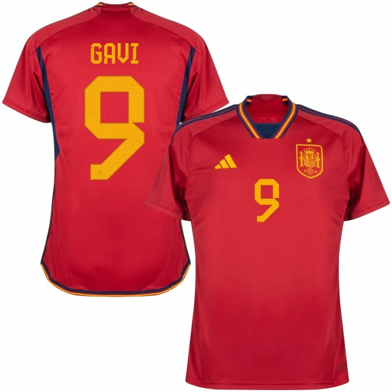 Maglia principale della Spagna per la Coppa del mondo FIFA 2022 di Gavi - Rosso