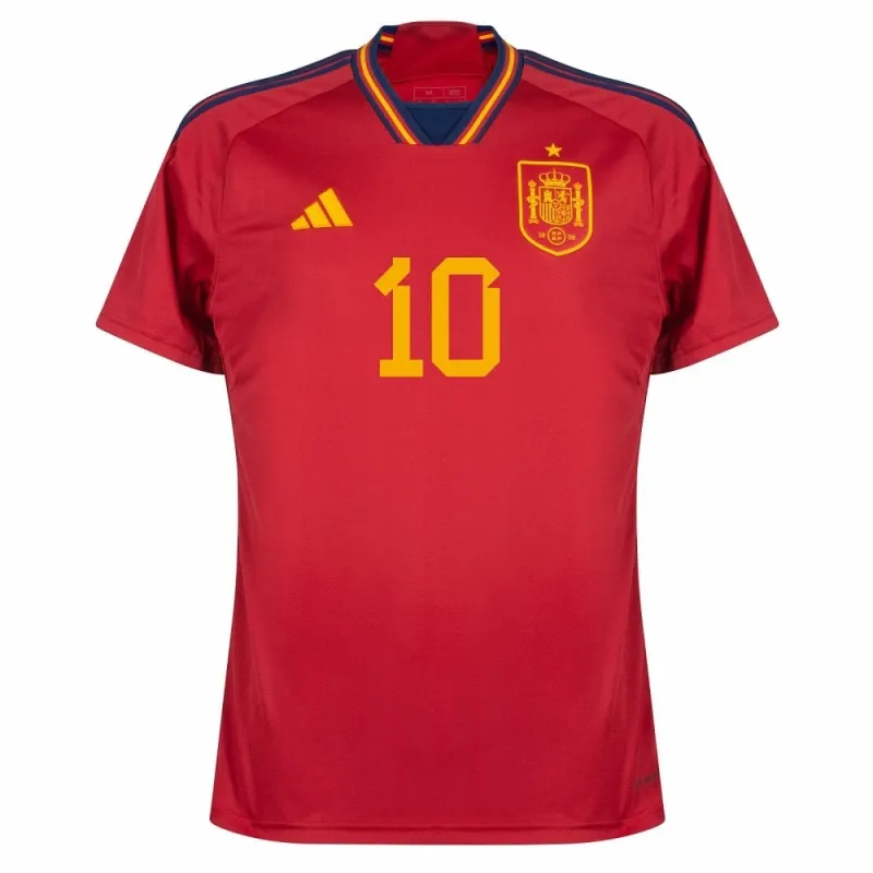 Pedri's Spain 2022 FIFA World Cup Home Jersey - Red