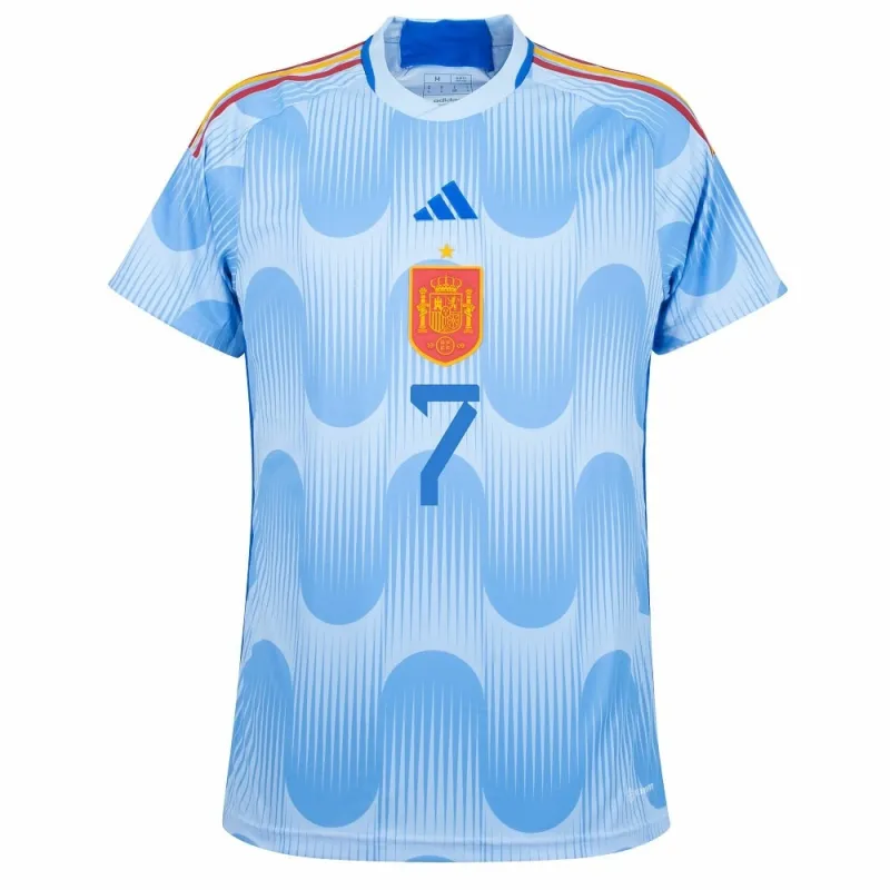 Morata. Spain's 2022 FIFA World Cup Away Jersey - Blue