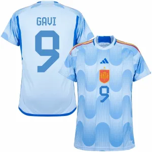 Gavi. Spain's 2022 FIFA World Cup Away Jersey - Blue