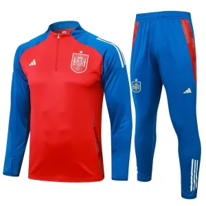 Spain's 2024/25 long-sleeved sportswear + trousers - red