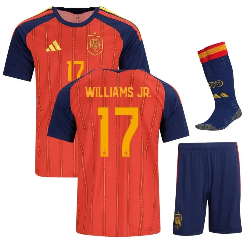 Completo Casa Bambino Spagna WILLIAMS JR 2026/27 - Rosso