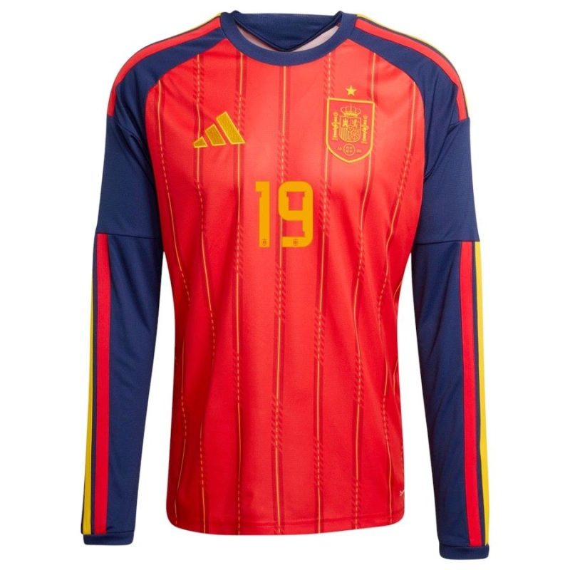 Spanien LAMINE YAMAL 2026/27 Heimtrikot mit langen Ärmeln - Rot