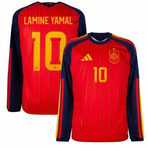 Spain LAMINE YAMAL 2026/27 Home Long Sleeve Jersey - Red