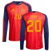 Spanien PEDRI 2026/27 Heimtrikot mit langen Ärmeln - Rot