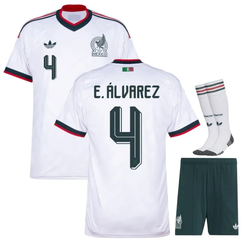 Kit Extérieur Enfant Mexique E. ALVAREZ 2026/27 Blanc