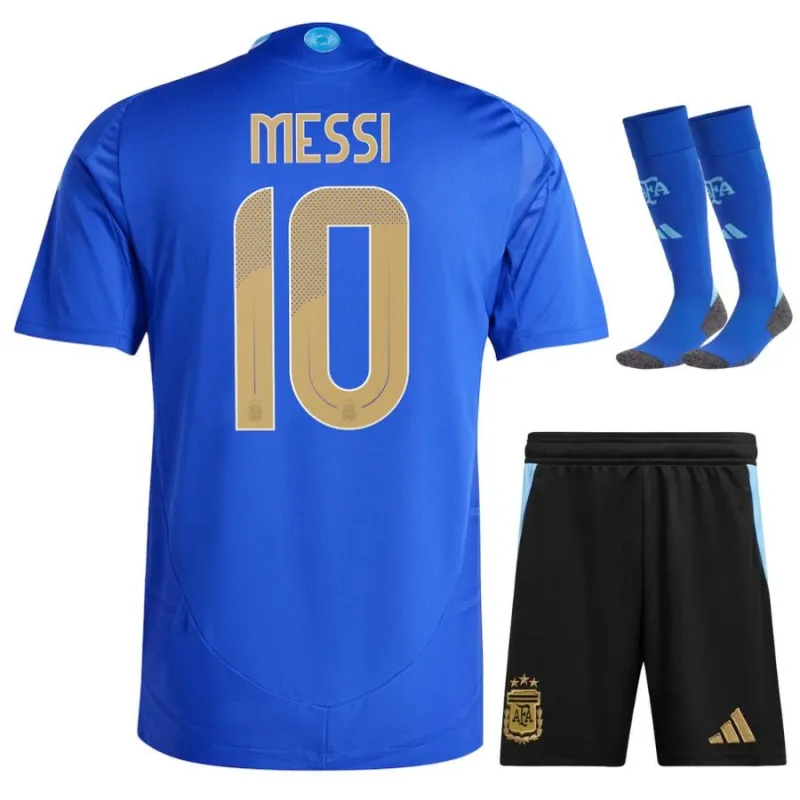 Messi, Argentina 2024/25 Away Kids' Jersey (Blue)
