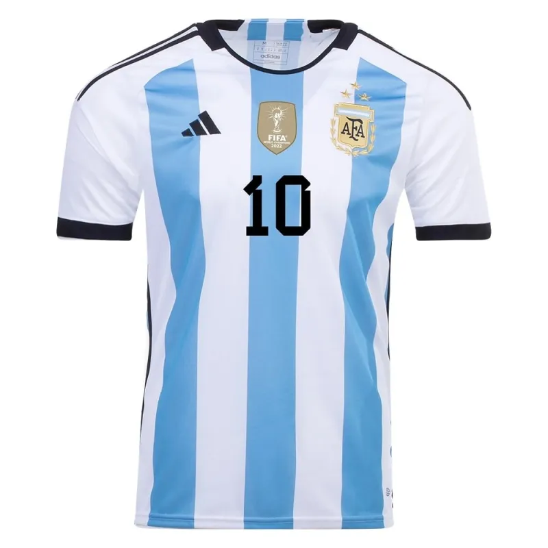 Messi, Maillot domicile de l'Argentine 2022/23 à 3 étoiles (Bleu ciel)