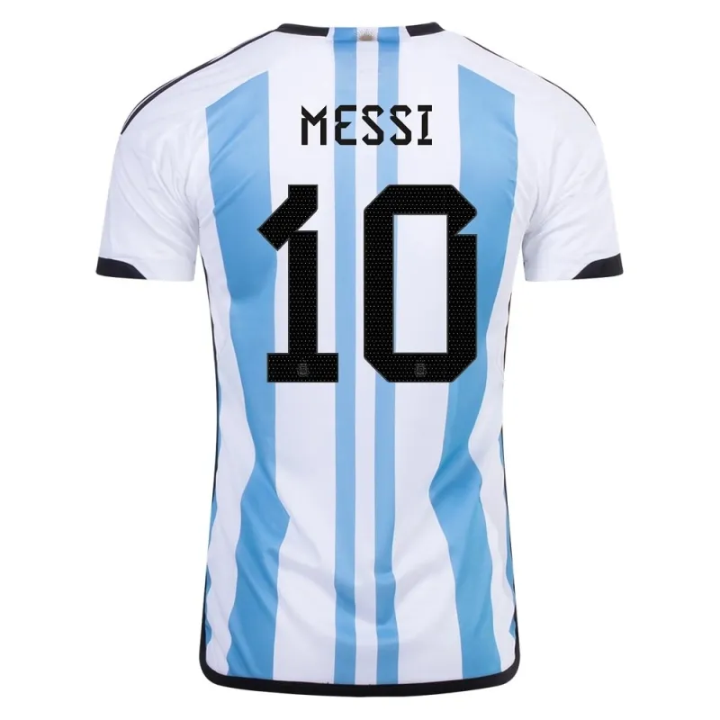 Messi, Maillot domicile de l'Argentine 2022/23 à 3 étoiles (Bleu ciel)
