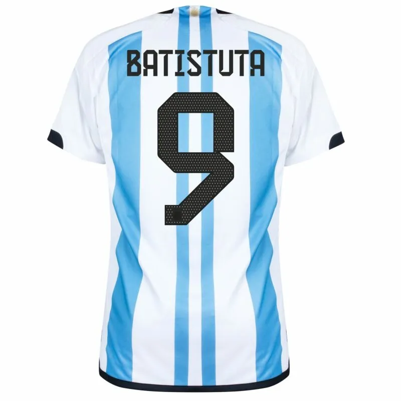 Batistuta, Argentina 2022 World Cup Home Jersey (Sky Blue)