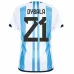 Dybala, Argentinien 2022 Weltmeisterschaft Heimtrikot (Himmelblau)