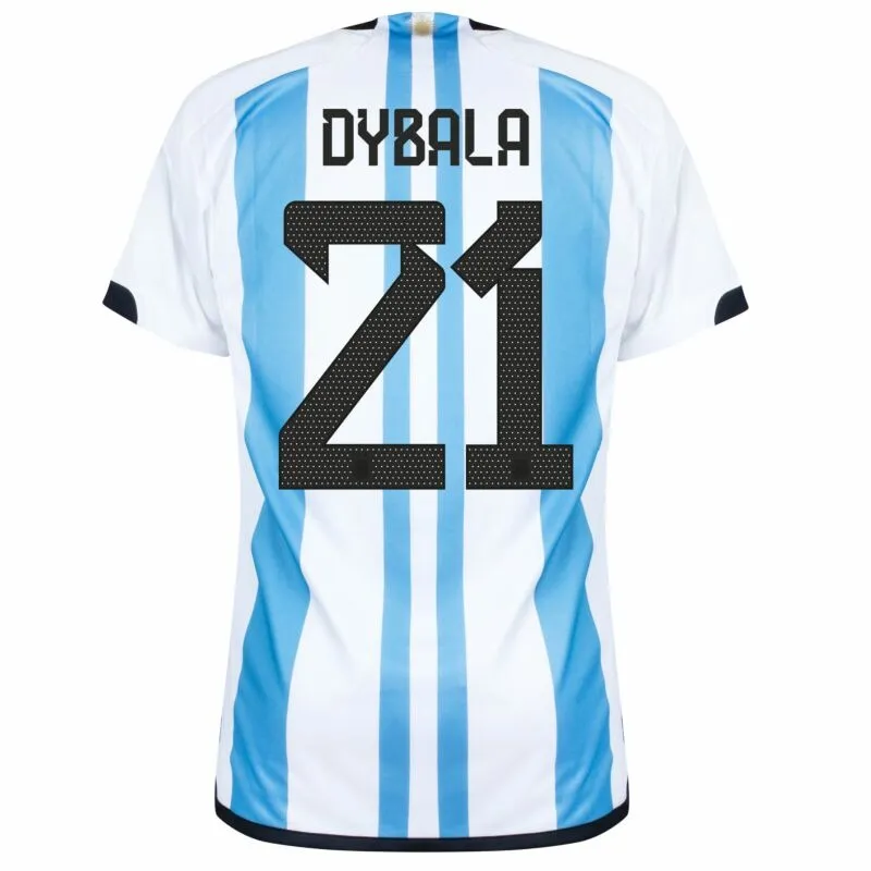 Dybala, Argentinien 2022 Weltmeisterschaft Heimtrikot (Himmelblau)