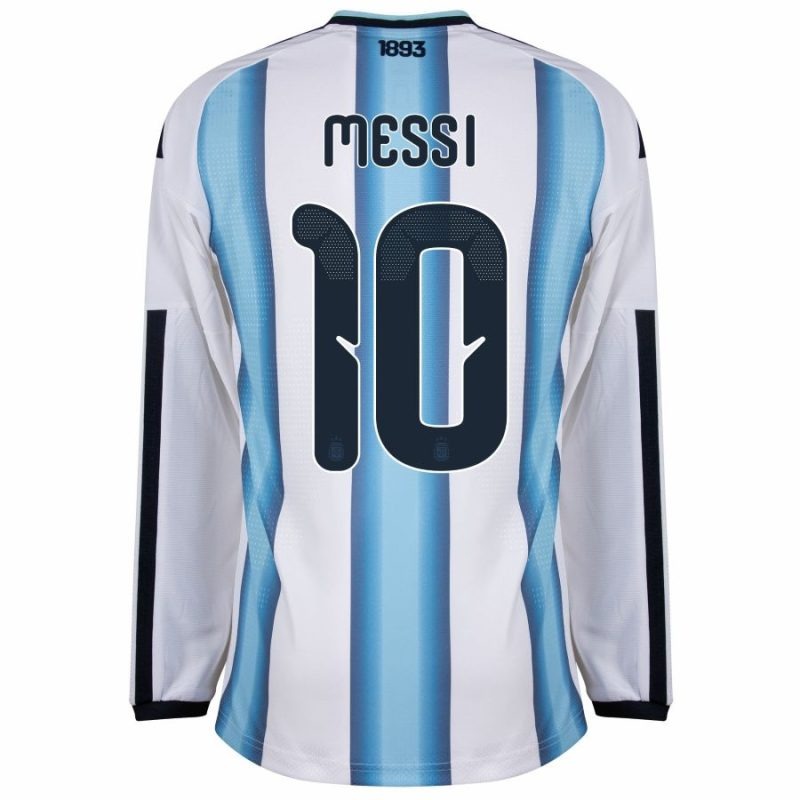 Argentinien MESSI 2026/27 Heimtrikot mit langen Ärmeln - Blau/Weiß