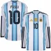 Argentinien MESSI 2026/27 Heimtrikot mit langen Ärmeln - Blau/Weiß