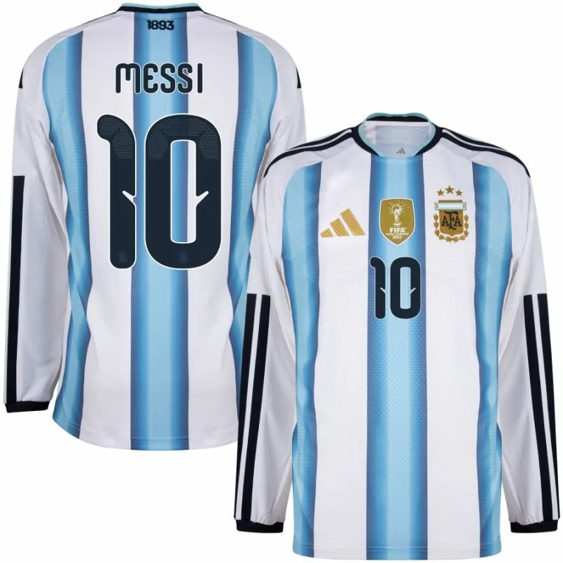 Argentinien MESSI 2026/27 Heimtrikot mit langen Ärmeln - Blau/Weiß