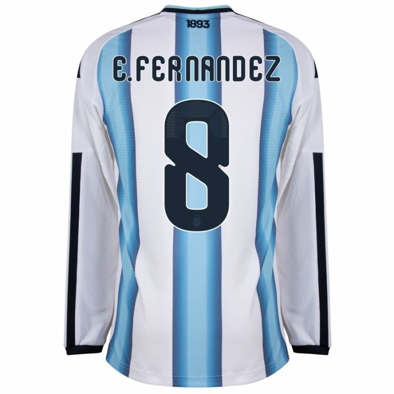Argentina E.FERNANDEZ 2026/27 Home Long Sleeve Jersey - Blue/White