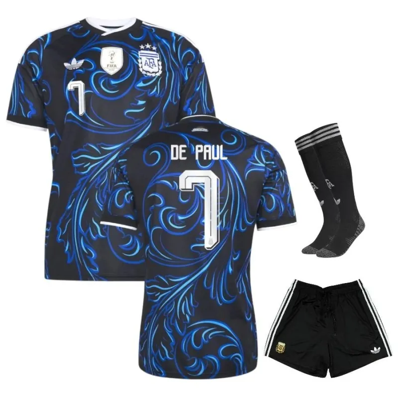 Argentinien DE PAUL 2026/27 Kinder Auswärtsset Blau