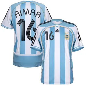 Argentina AIMAR 2006 Retro Home Jersey Blue White