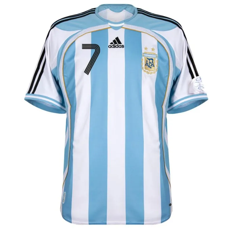 Argentina SAVIOLA 2006 Retro Home Jersey Blue White