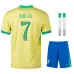 VINI JR Brésil 2024-25 Domicile Enfant Complet Supporter - Jaune
