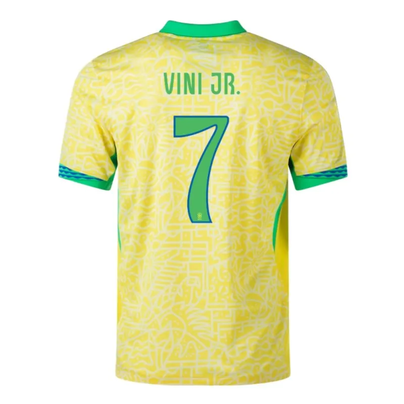 VINI JR Brésil 2024-25 Domicile Enfant Complet Supporter - Jaune