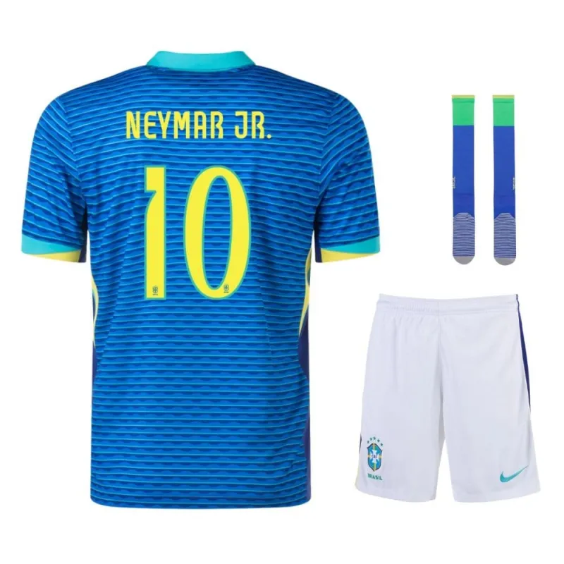 NEYMAR Brésil 2024-25 Extérieur Enfant Complet Supporter - Bleu