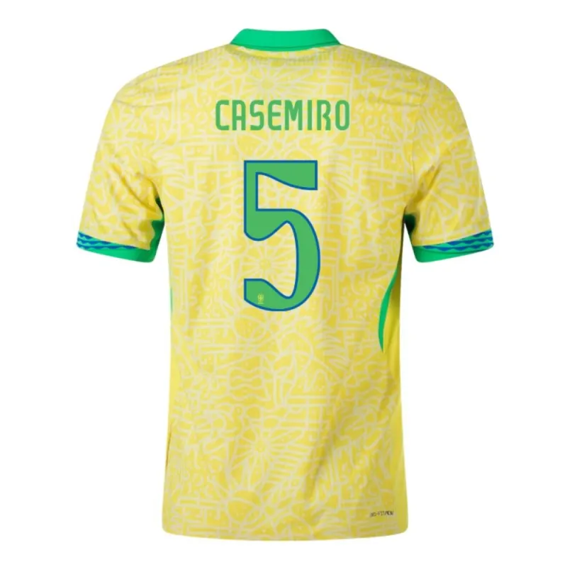 Casemiro, Brasilien Heimtrikot 2024/25, Fanausgabe, Gelb