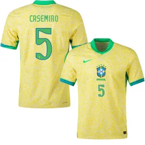 Casemiro, Camiseta de casa del Brasil 2024/25, edición de hinchas, Amarillo