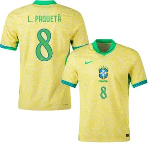 Paquetá, Camiseta de casa del Brasil 2024/25, edición de hinchas, Amarillo