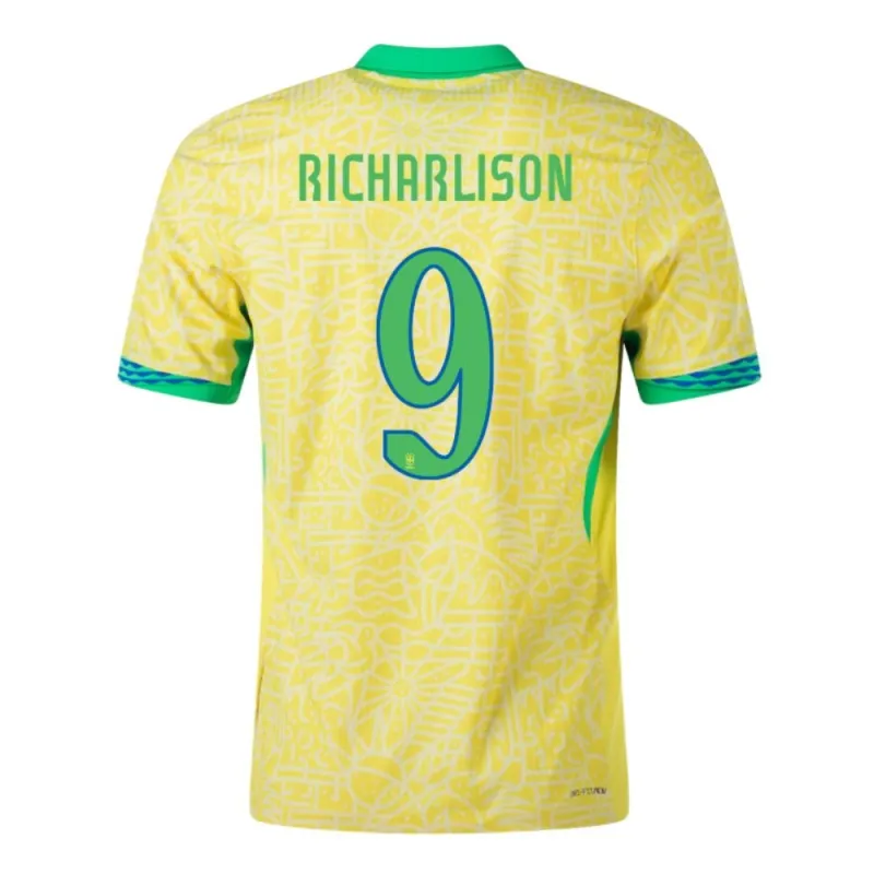 Richarlison, Maillot d'entraînement du Brésil 2024/25, Version pour les supporters, Jaune