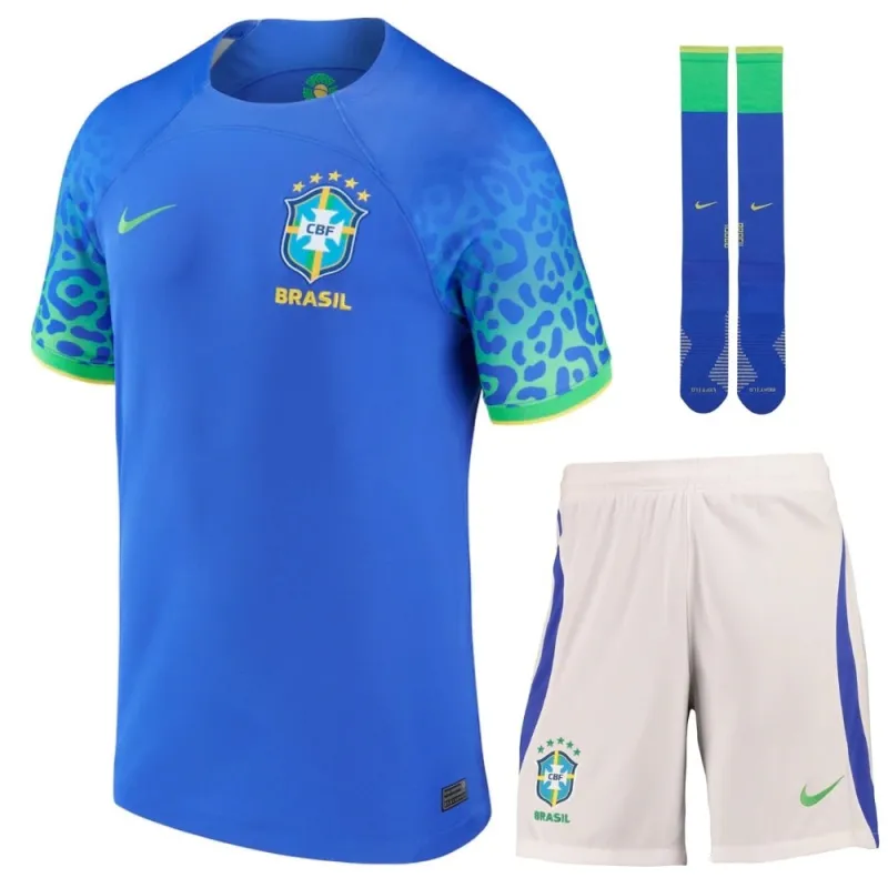 Brasil 2022/23 Visitante Niño Conjunto de Aficionado - Azul