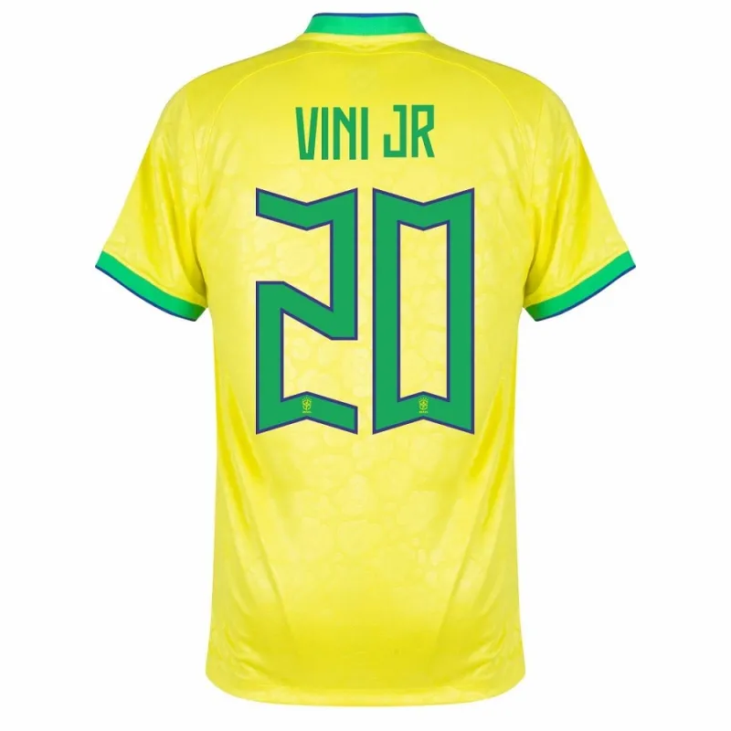 VINI JR, Brazil 2022 World Cup Home Fan Jersey (Yellow)