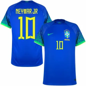 Neymar JR, Brazil 2022 World Cup Away Fan Jersey (Blue)