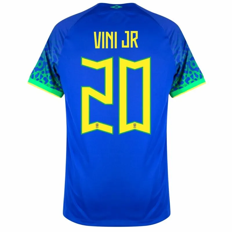 Vini Jr, Brazil 2022 World Cup Children's Away Fan Jersey (Blue)