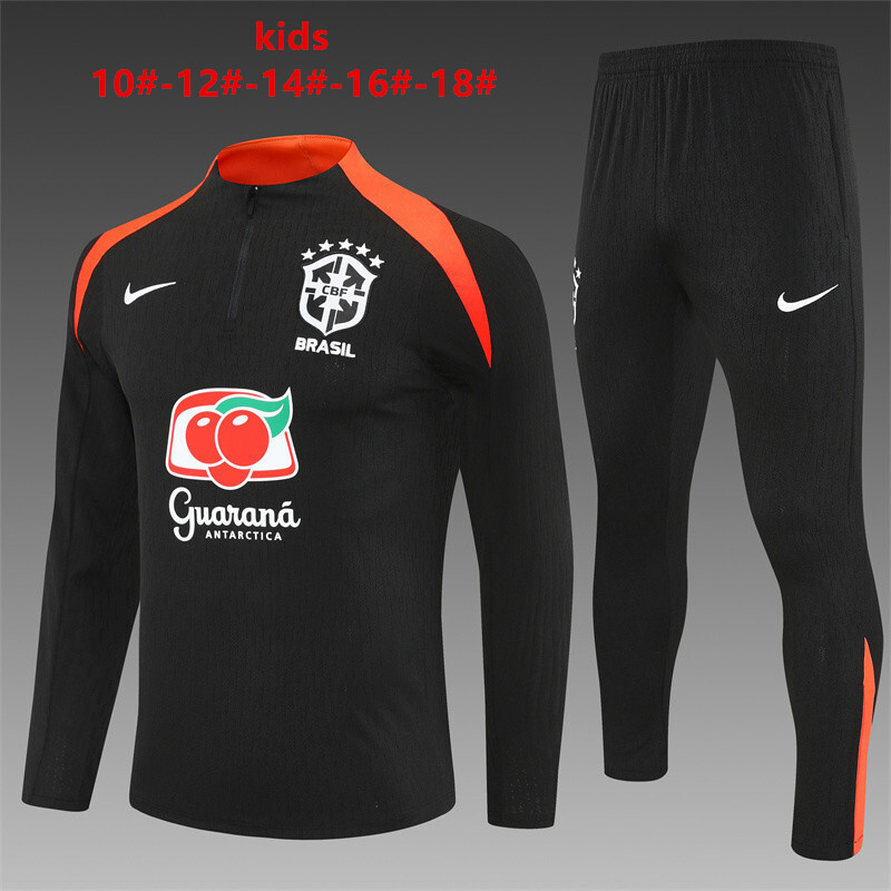 Brazil 2025/26 Kids Sports Set Black